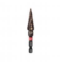 Сверло ступенчатое SHOCKWAVE™ 4-12мм шаг 1мм, хв. 1/4" HEX (8 ступеней)